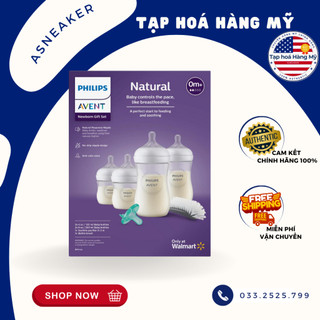Set bình bú philips avent natural baby newborn gift set, scd837/03 - nhập mỹ