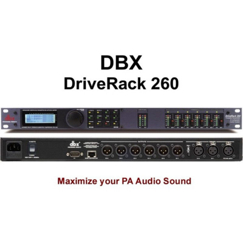 DriveRack DBX PA-260 New 2024, Hàng nhập khẩu loại 1, Chuyên dùng để chỉnh âm thanh chuyên nghiệp