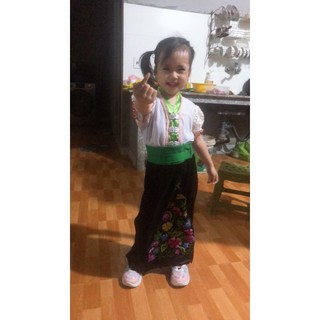 Bộ váy - áo cóm dân tộc Thái cho bé