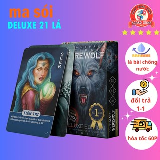 Bộ Ma sói Deluxe gồm 27 lá, Bộ Bài Ma Sói Midnight Alliance, bộ bài boardgame được ưa chuộng mọi lứa tuổi , nhỏ gọn dày