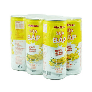 Lốc 6 lon sữa bắp VietNutri thành phần tự nhiên,ngon mát lạnh