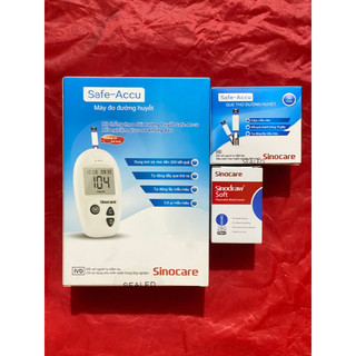 máy đo đường huyết sinocare ( 1 máy 50 que 50 kim ) chính hãng