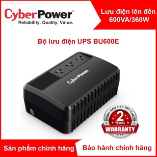 [CHÍNH HÃNG] Bộ Lưu Điện UPS CyberPower BU600/BU600E - 600VA/360W - Mới 100%(Đã Có Ắc Quy)