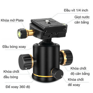 Đầu bi (Ballhead) cao cấp tháo lắp nhanh cho tripod