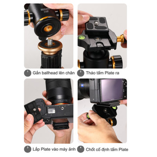 Đầu bi (Ballhead) cao cấp tháo lắp nhanh cho tripod