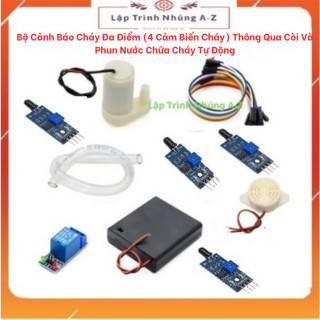 Bộ cảnh báo cháy đa điểm thông qua còi và phun nước chữa cháy tự động