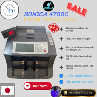 Máy đếm tiền Sonica 4700C máy đêm tổng tiền mini phát hiện tiền giả UV,siêu bền, japan 2025
