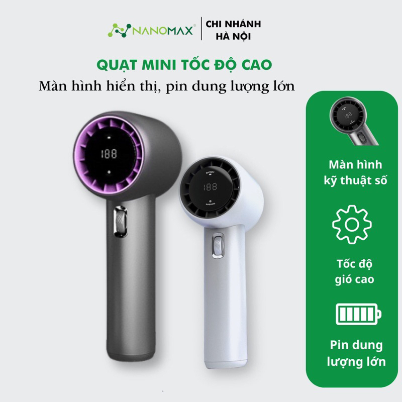 Quạt cầm tay tốc độ cao NANOMAX GF02 chính hãng