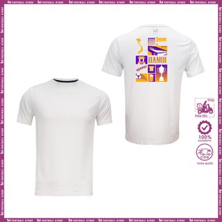 Áo thun Unisex 1st Hà Nội Football Close Up logo nhỏ màu trắng cổ tròn ngắn tay thoáng mát
