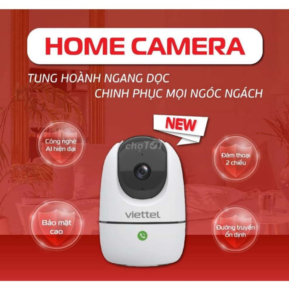 Camera Wifi HC23 siêu nét VIETTEL FULL HD 360° đàm thoại 2 chiều, - quan sát toàn cảnh công nghệ AI