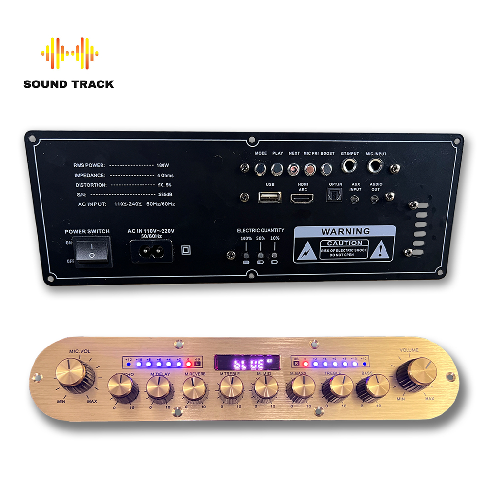 Mạch loa kéo K18 đèn LEd nháy theo nhạc IC3221 công suất 180W