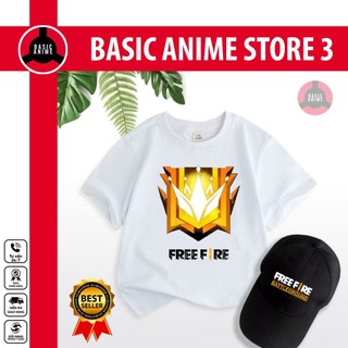 Áo Thun Free Fire Màu Đen Rank Thách Đấu [ TẶNG 1 Nón In ] Hình In 3D Sắc Nét | BASIC ANIME 3