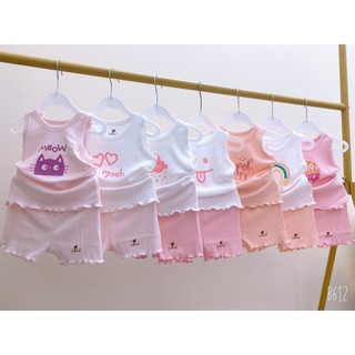 Lullaby Bộ Ba Lỗ chất thun Tăm dành cho Bé Gái 2024- NH935R