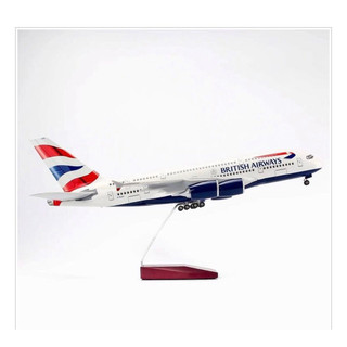 Mô hình máy bay British Aways 47cm có đèn+ đế trưng bày