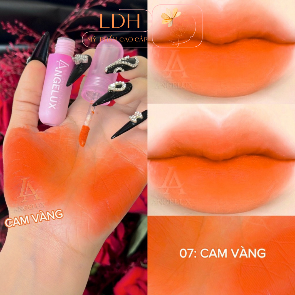07-CAM VÀNG - Son Kem Lì ANGELUX 24 super matte SIÊU LÌ - SIÊU MỊN - SIÊU XINH