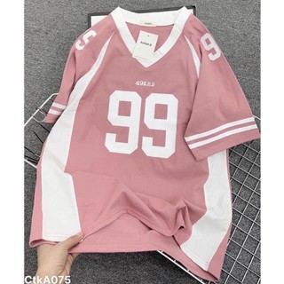 Áo thun cổ tym 99 mix 2 màu, áo phông chất cotton dày dặn, dáng rộng, basic, dành cho nam nữ