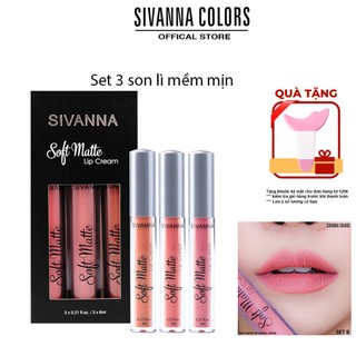  Set 3 son lì mềm mịn SIVANNA COLORS Soft Matte Set 3 Color – HF359