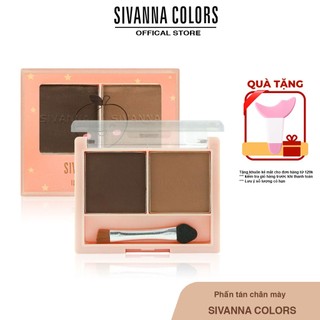  BỘT TÁN CHÂN MÀY SIVANNA COLORS PEACH PRO EYEBROWN POWDER HF624