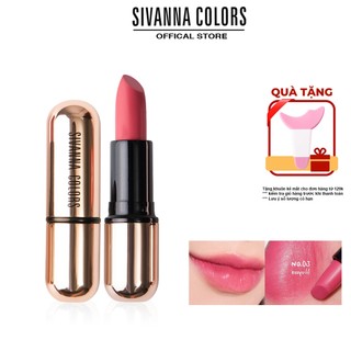 Son Sivanna Colors Matte Stay Lipstick Kiss Me dạng thỏi màu lì mềm môi HF688