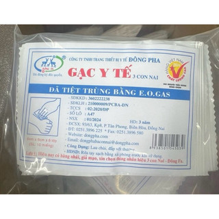 COMBO 50 gói GẠC Y TẾ 5x6x8 lớp ĐÔNG PHA (10 MIẾNG/GÓI)
