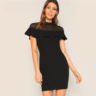VÁY BODY PHỐI BÈO NGỰC VÀ CÁNH TAY F.21 XUẤT DƯ XỊN, CHẤT VẢI DÀY DẶN CO GIÃN