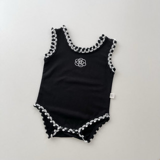 BODYSUIT BÉ GÁI TRẮNG ĐEN