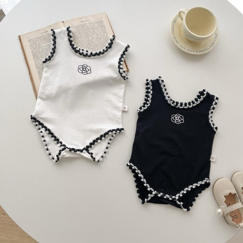 BODYSUIT BÉ GÁI TRẮNG ĐEN