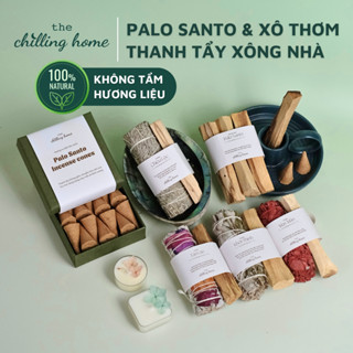 Xô Thơm Thanh Tẩy, Palo Santo Xông Nhà Tẩy Uế - Gỗ Trắc Xanh Trừ Tà - The Chilling Home