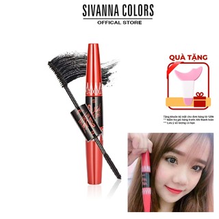 Chuốt mi mascara 2 đầu Super Model 5X Long Waterproof HF893cong tự nhiên chống nước dài mi HF893