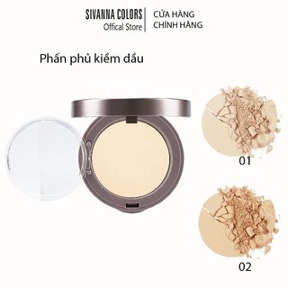  Glame Gina Powder 11g kiểm dầu Gina Glam Long Wear Matte Stay Two Way Cake Compact Powder SPF15 G40