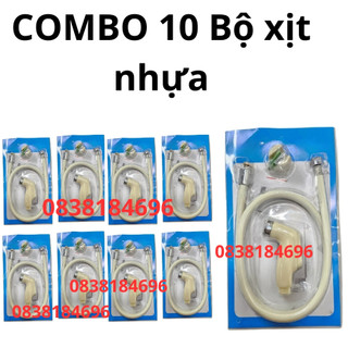 Combo 10 bộ xịt vệ sinh LINAX, xịt nhựa cò âm, xịt vệ sinh bồn cầu toilet,Bộ Vòi Xịt Vệ Sinh, Thiết Kế Nhỏ Gọn