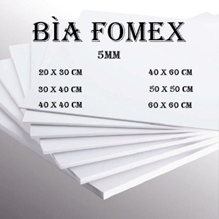 Tấm Fomex, Tấm Bìa Mô Hình, Bìa Formex, Tấm Fomex Trắng Dày 5mm.