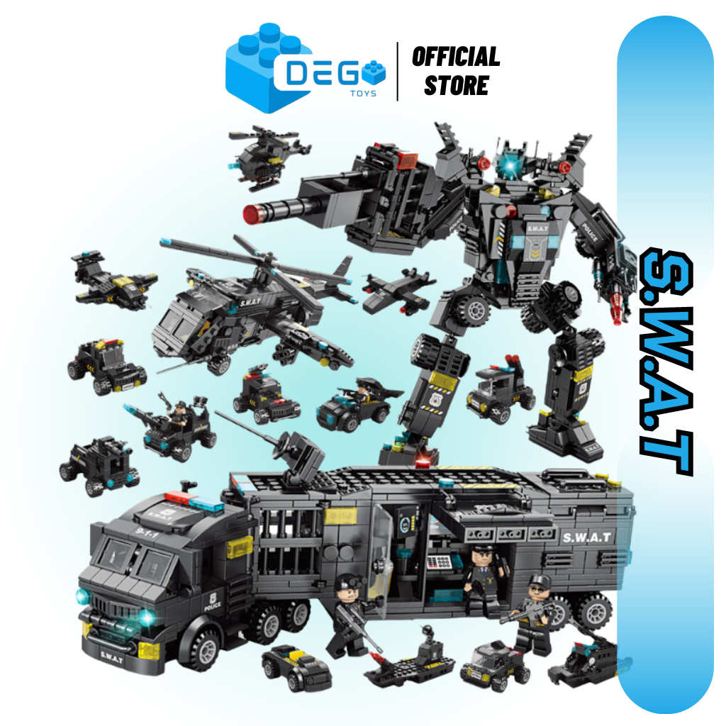 [920+ chi tiết] Đồ chơi lắp ráp City SWAT Đặc Nhiệm 35 mô hình Xe Robot, Máy Bay, tàu chiến , tàu Vũ