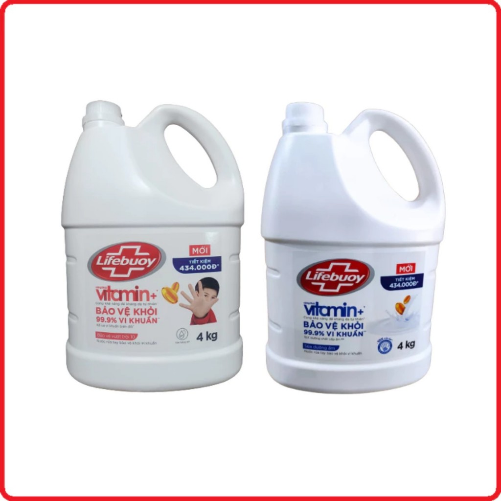 Nước Rửa Tay Lifebuoy Can 4KG Siêu Tiết Kiệm