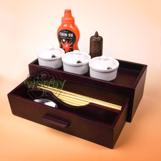  Hộp Đựng Đũa Nhà Hàng Quán Ăn Có Ngăn Dạng Kéo Ra Đa Năng Kiểu Nhật Sang Trọng Bắt Mắt - WOODY 