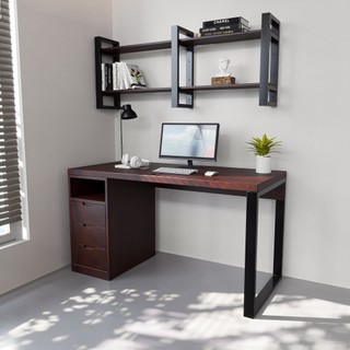 Bàn làm việc có tủ, gỗ Muồng Đen tự nhiên, bàn làm việc giám đốc hiện đại - MetaWood