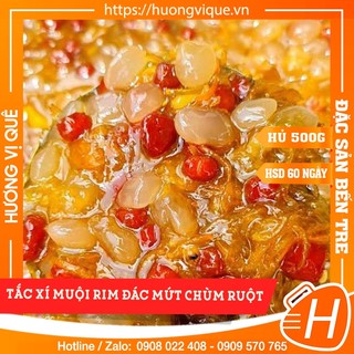 Tắc xí muội rim đác mứt chùm ruột - hộp 500g - đặc sản bến tre