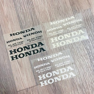 Bộ tem Honda Electric Starter dán trang trí xe máy Honda chất liệu nhựa trong kích thước 13cm