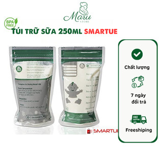 Hộp 30 Túi Trữ Sữa Smartue Anh Quốc 250ml Khoá Zipper 2 Đầu Chắc Chắn