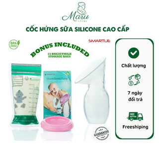 Cốc Hứng Sữa Silicon, Phễu Hút Sữa Cao Cấp An Toàn Và Tiện Lợi SMARTUE [Hàng Chính Hãng]