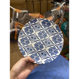Đĩa sứ thổ cẩm 19cm