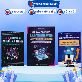 Sách- học lập trình cơ bản: kiến thức lập trình từ a-z, thực hành 3 ngôn ngữ lập trình và sổ tay "dân it" lập trình web