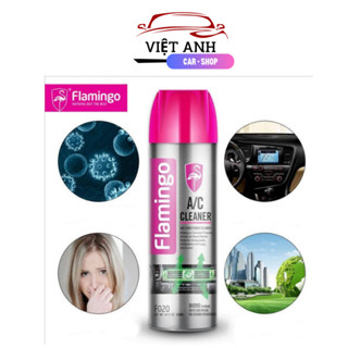 Xịt Bọt Vệ Sinh Khử Mùi Hôi Điều Hòa Ô Tô, xe hơi Flamingo F020 500ml - Chính Hãng