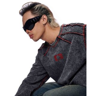 Áo thun tay dài unisex Threeren áo thun form rộng trendy