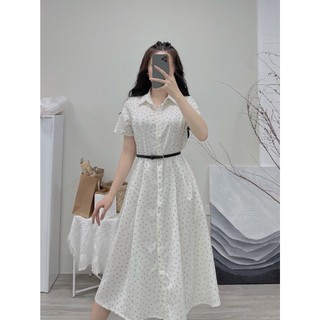 Đầm sơ mi trắng ngọt ngào nàng thơ
