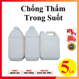 5Lit Keo chống thấm trong suốt - Chống thấm, nền, toilet, gỗ công nghiệp, bể cá hồ nước, thùng xốp