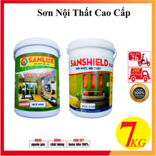 Sơn nước SANLUX & SANSHIELD cao cấp 7kg đủ màu trang trí phòng decor phòng thay giấy dán tường