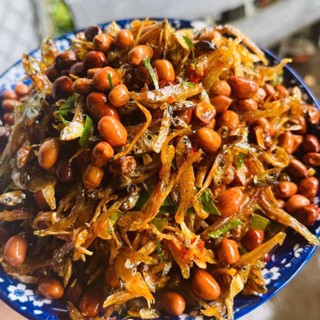 Cá cơm rim lạc ( đậu phộng) thơm, ngon, đưa cơm, có thể ăn vặt - hũ 250gr