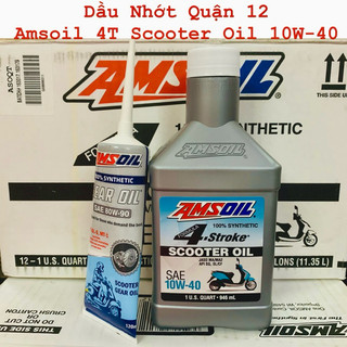 Nhớt Tổng Hợp Xe Tay Ga Amsoil Formula 4-Stroke Scooter Oil 100% Synthetic 946ML - Made in USA