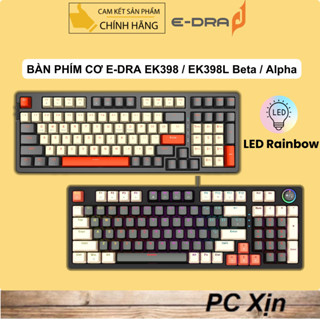  Bàn phím cơ EDRA EK398L   EK398   Blue  Brown  Red Switch  